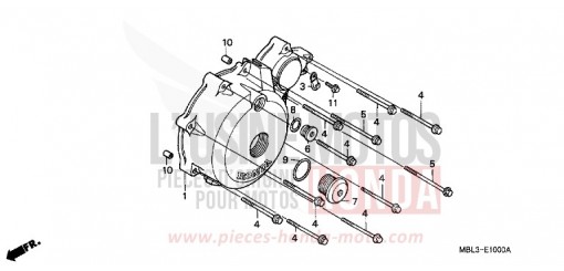 PANNEAU CARTER-MOTEUR G. NT650V2 de 2002